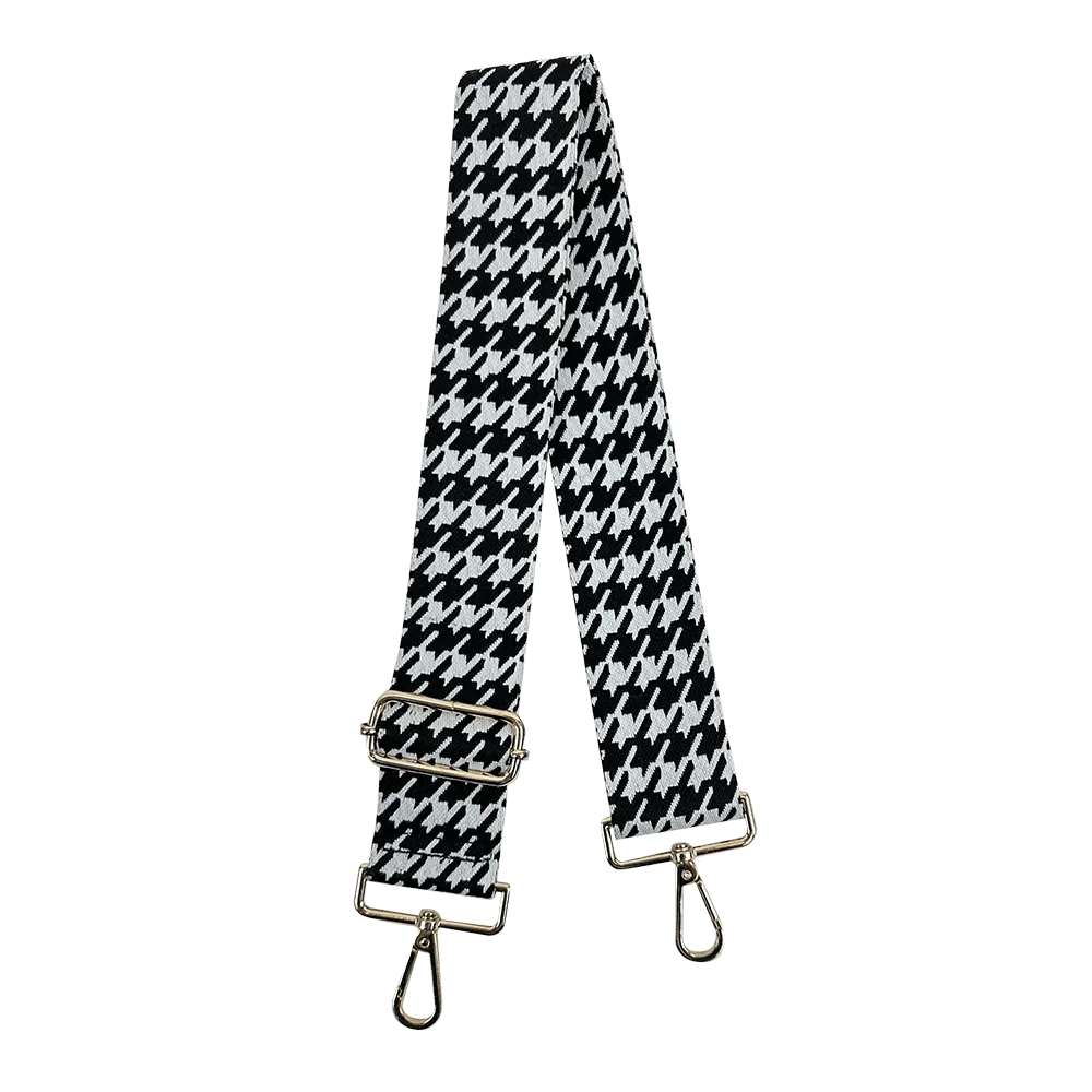 Houndstooth Interchangeable Woven Bag Strap