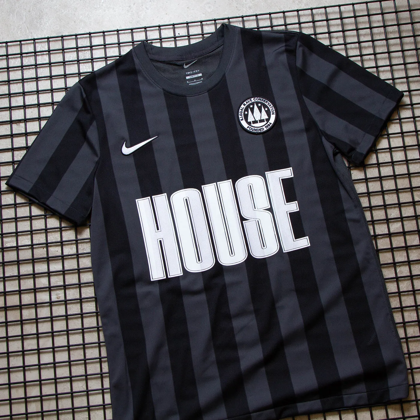 House FC Striped Division - Jersey - Black Grey