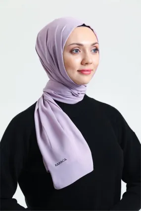 Hybrid Textured Chiffon Shawl - Light Lilac