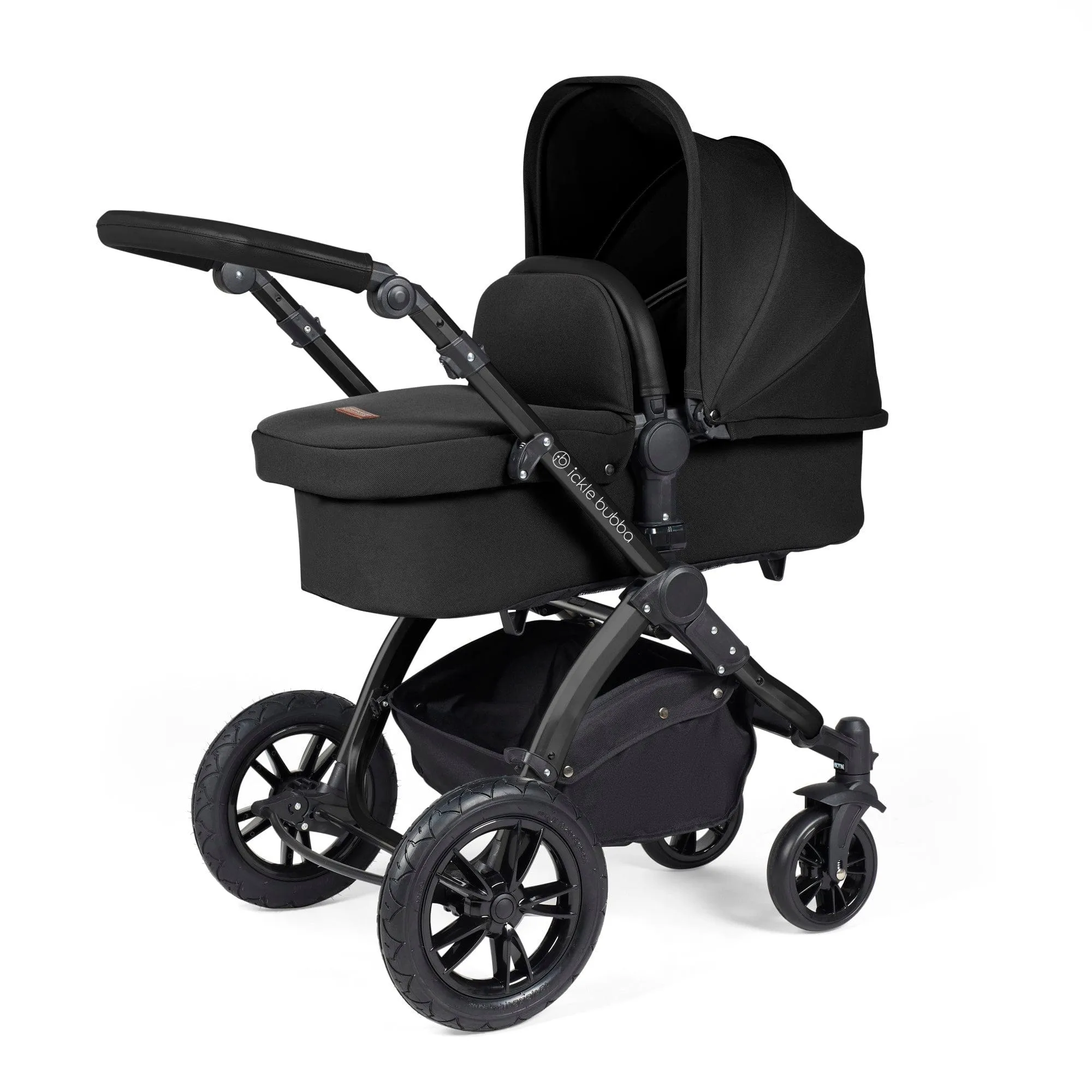 Ickle Bubba Stomp Luxe 2 in 1 Pushchair - Black / Midnight / Black