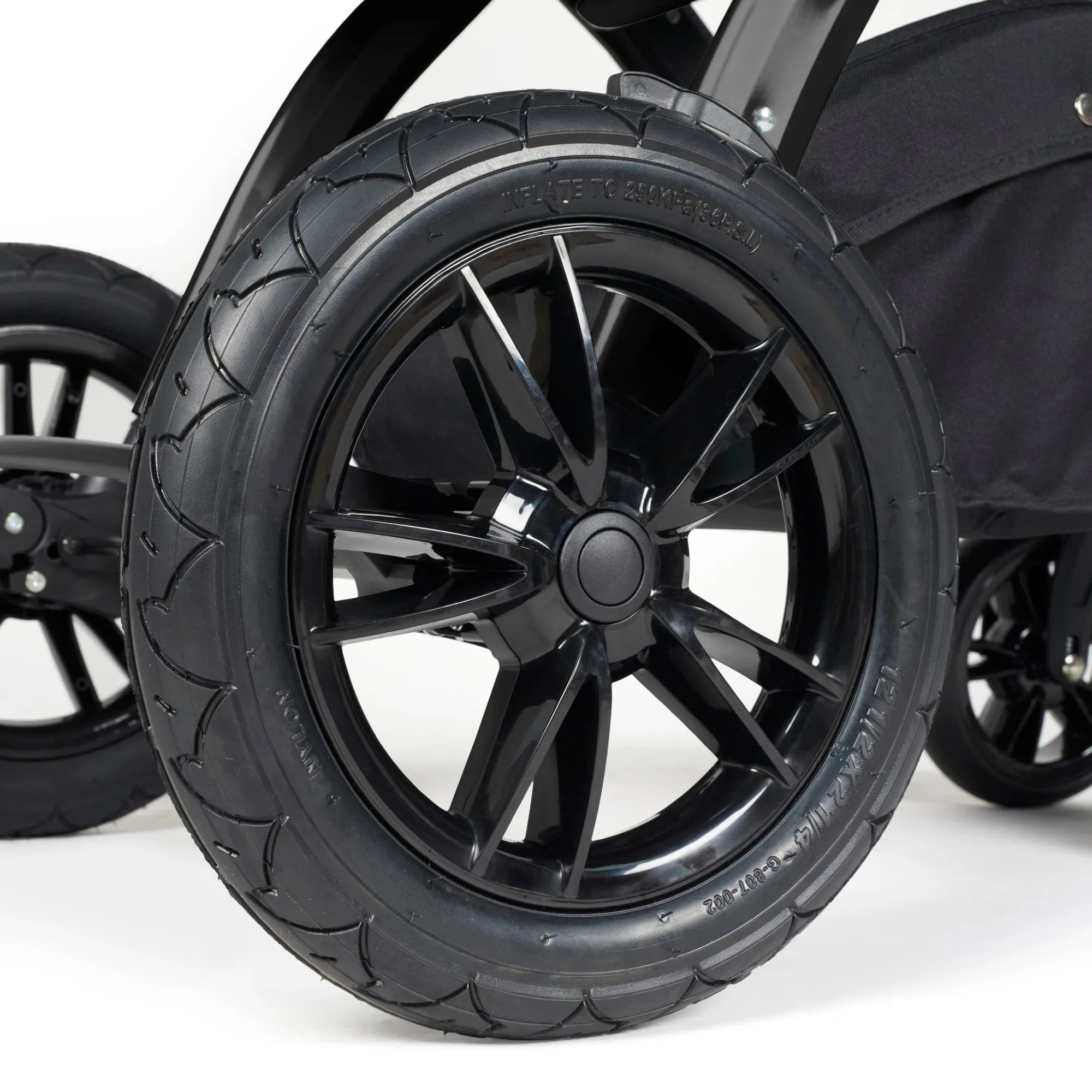 Ickle Bubba Stomp Luxe 2 in 1 Pushchair - Black / Midnight / Black