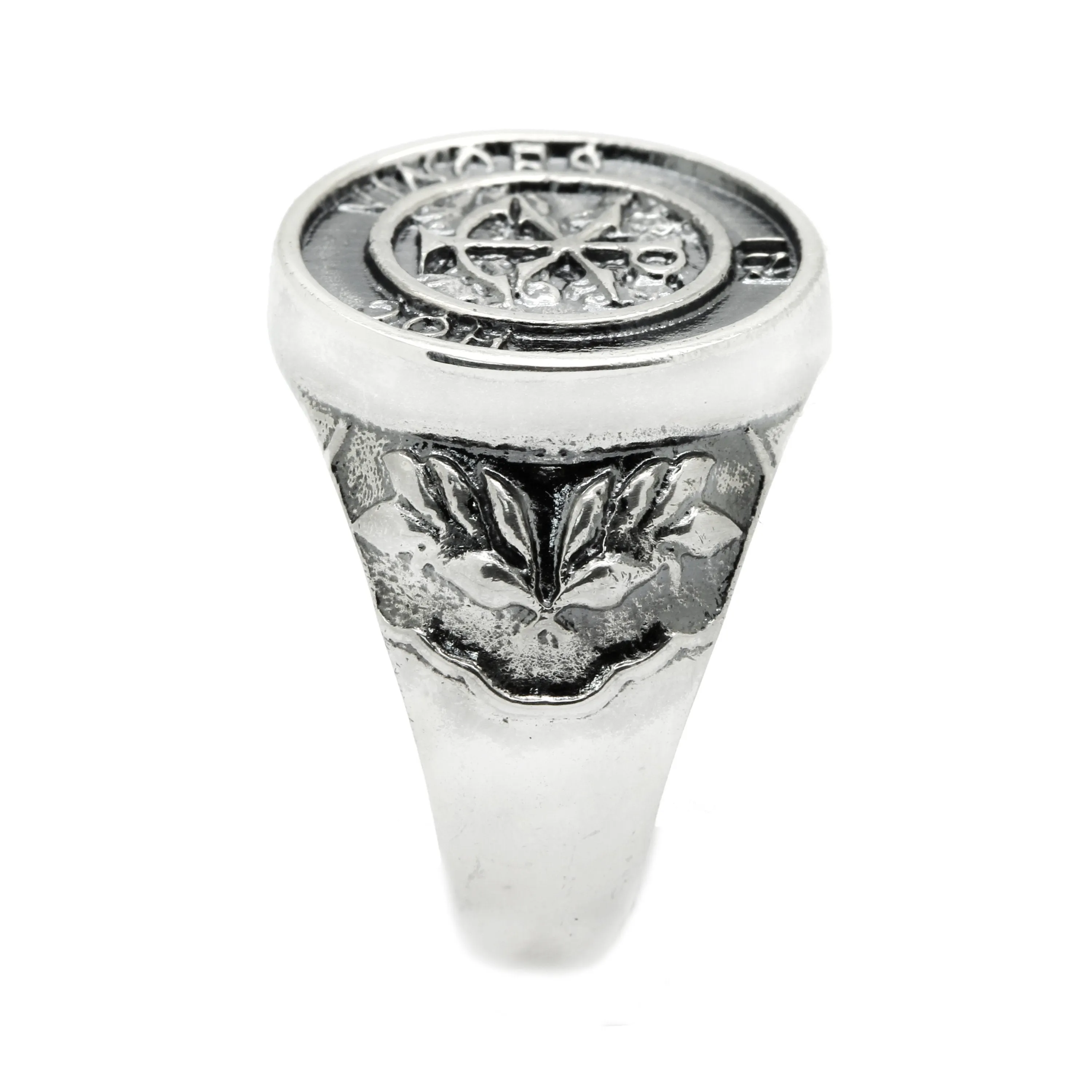 IN HOC VINCES Masonic Men's Signet Silver 925