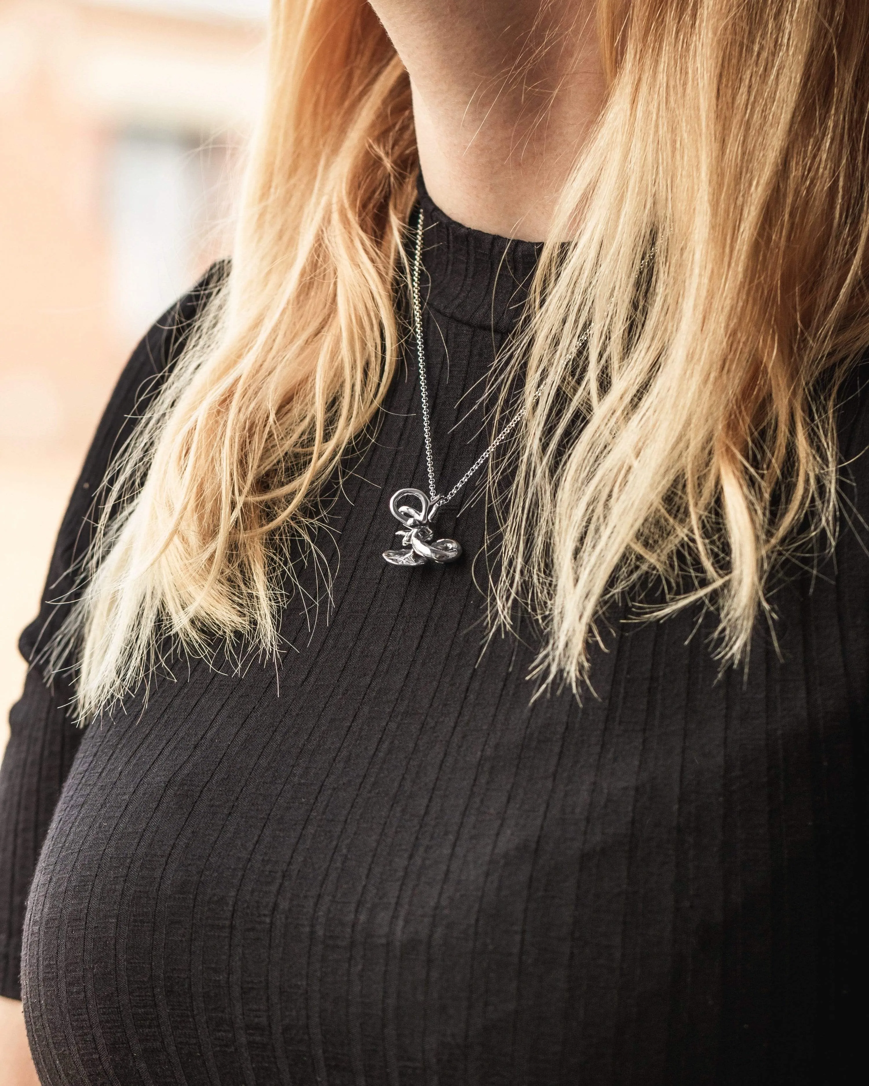 inner ear anatomy necklace | silver