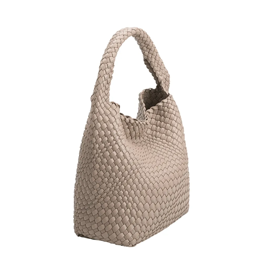 Johanna Taupe Large Recycled Vegan Shoulder Bag