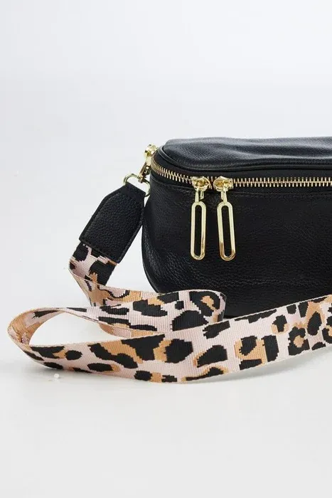 Kensington Pouch Bag - Black   Animal