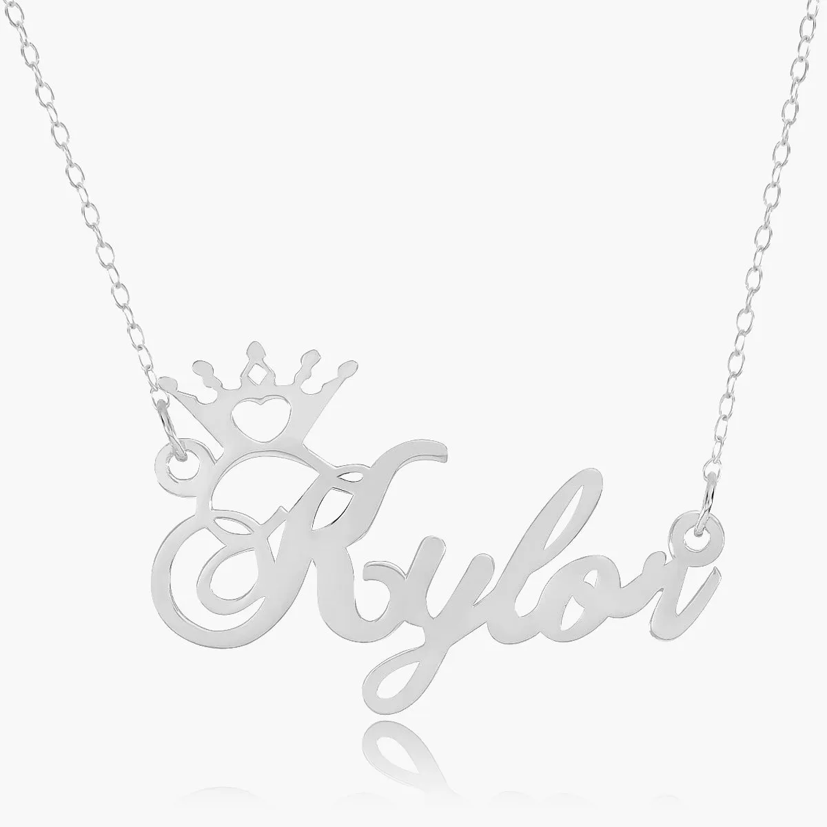 Kid's Crown Name Necklace