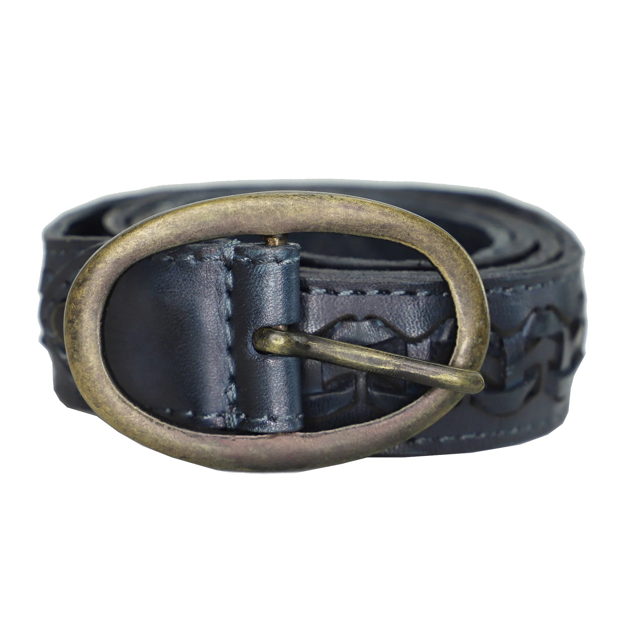 Kompanero Dubai French Navy Leather Belt