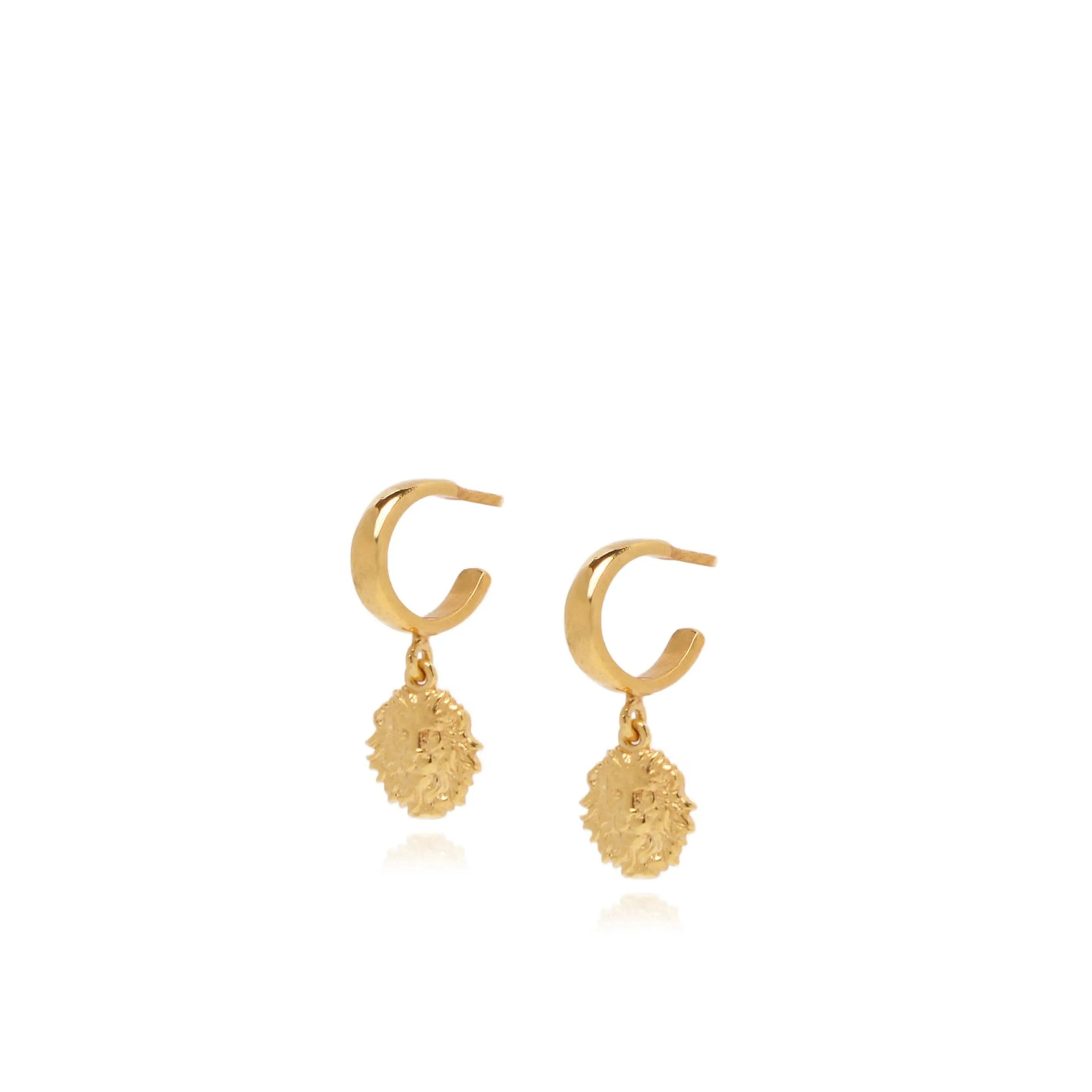 LEO Mini Earrings, Gold