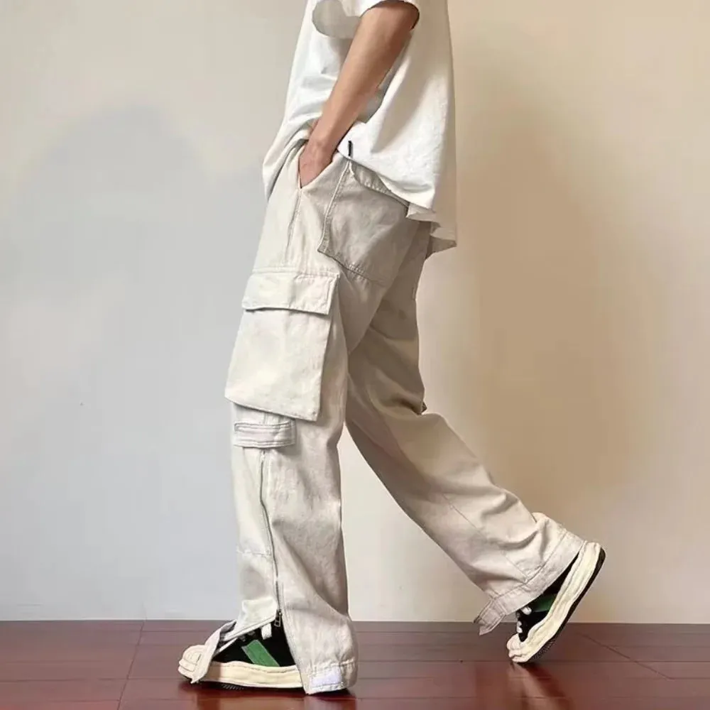 Level Up Baggy Zipper Trousers