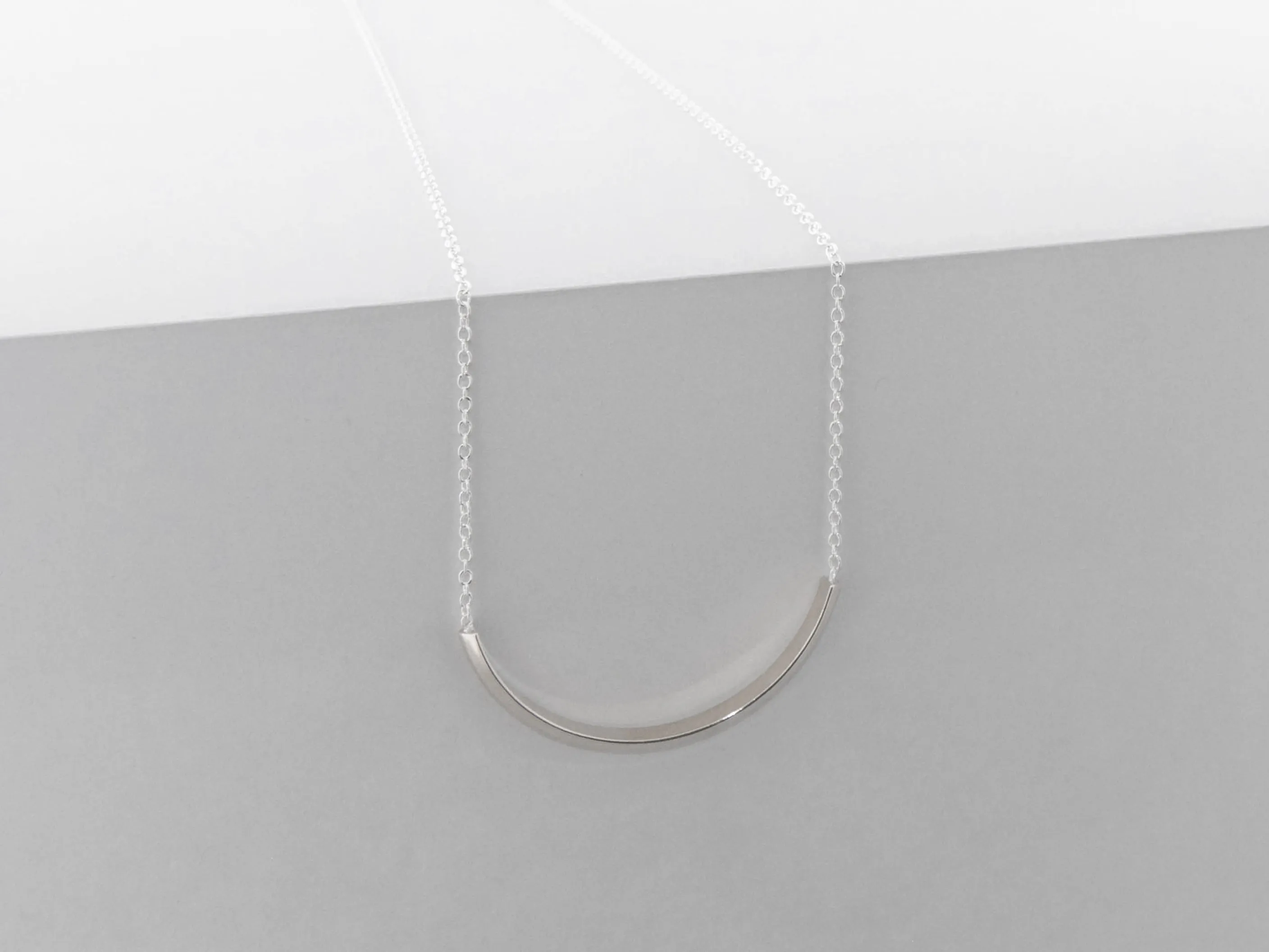 Line Arc Necklace – Sterling Silver