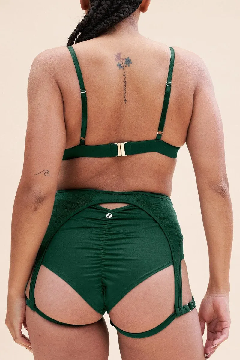 Lunalae Cora High Waist Bottoms - Recycled Moss Green