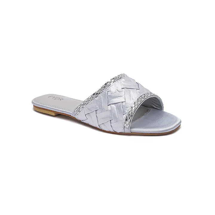 Mirror Embellished Woven Sandal MY 263