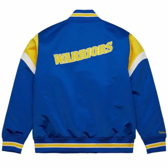 Mitchell & Ness NBA Golden State Warriors Heavyweight Satin Jacket (Royal)