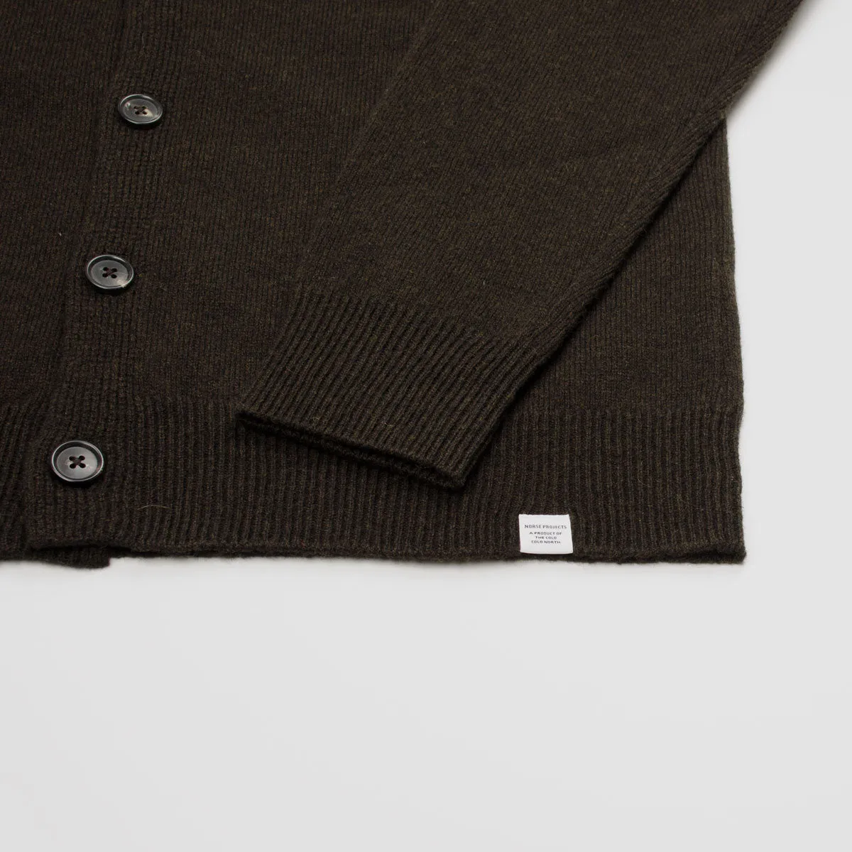 Norse Projects - Adam Lambswool Cardigan - Truffle