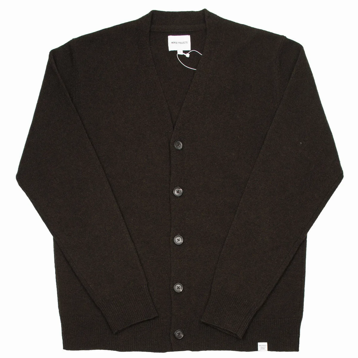 Norse Projects - Adam Lambswool Cardigan - Truffle