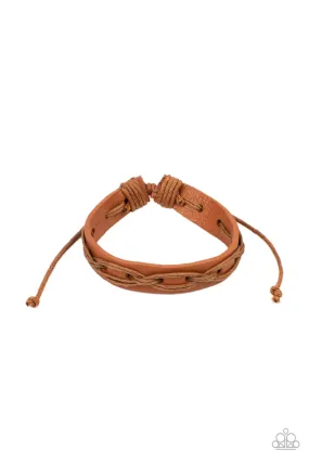 Paparazzi Macho Mystery - Brown Men's Urban Bracelet