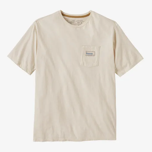 Patagonia Men's Water People Organic Pocket T-Shirt - Water People Banner: Undyed Natural