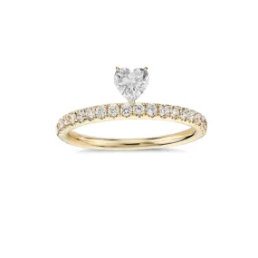 Pave Floating Heart Ring