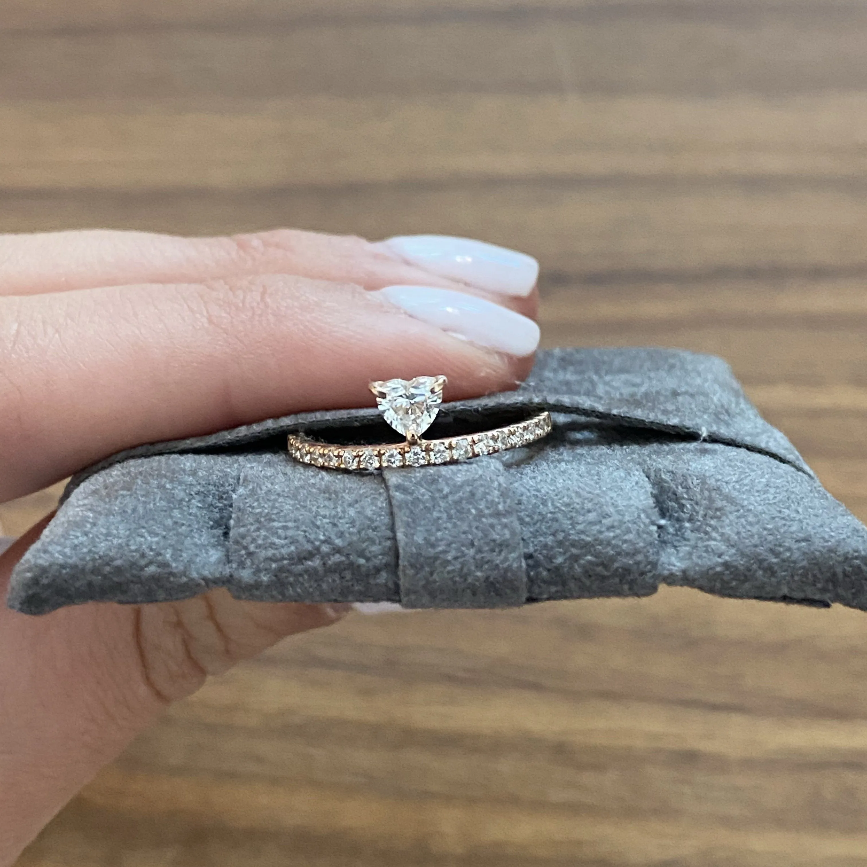 Pave Floating Heart Ring