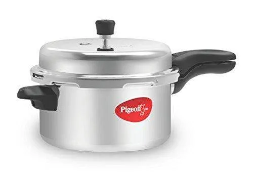 Pigeon Calida Induction Base Aluminium Pressure Cooker with Outer Lid, 7.5 Litres