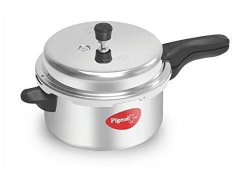 Pigeon Calida Induction Base Aluminium Pressure Cooker with Outer Lid, 7.5 Litres