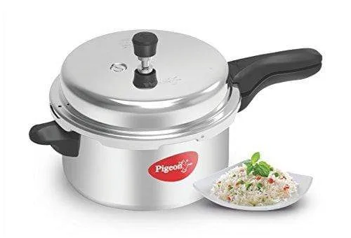 Pigeon Calida Induction Base Aluminium Pressure Cooker with Outer Lid, 7.5 Litres