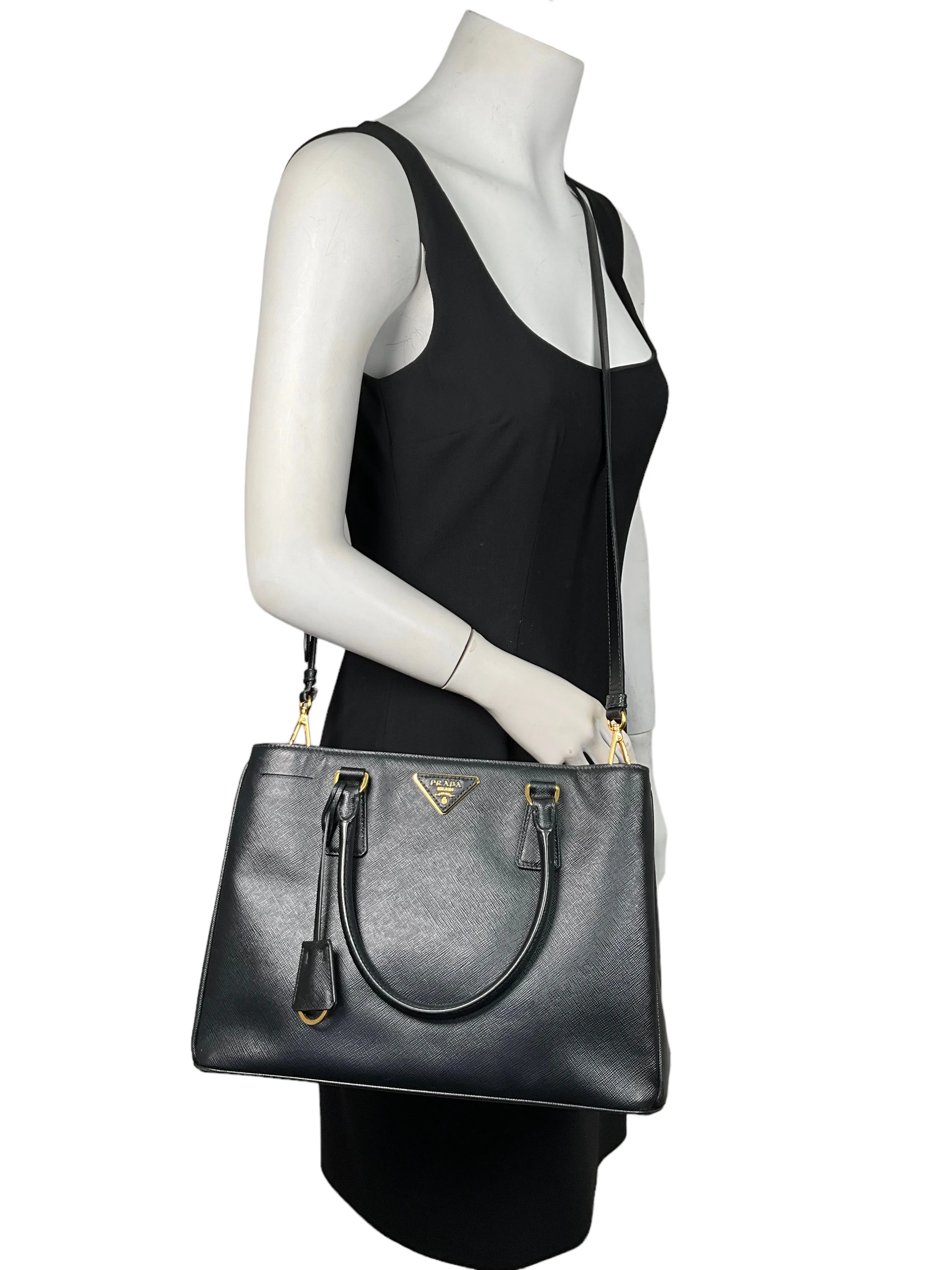 Prada Black Saffiano Leather Tote Bag