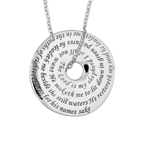 Psalm 23 The Lord Is My Shepherd Necklace