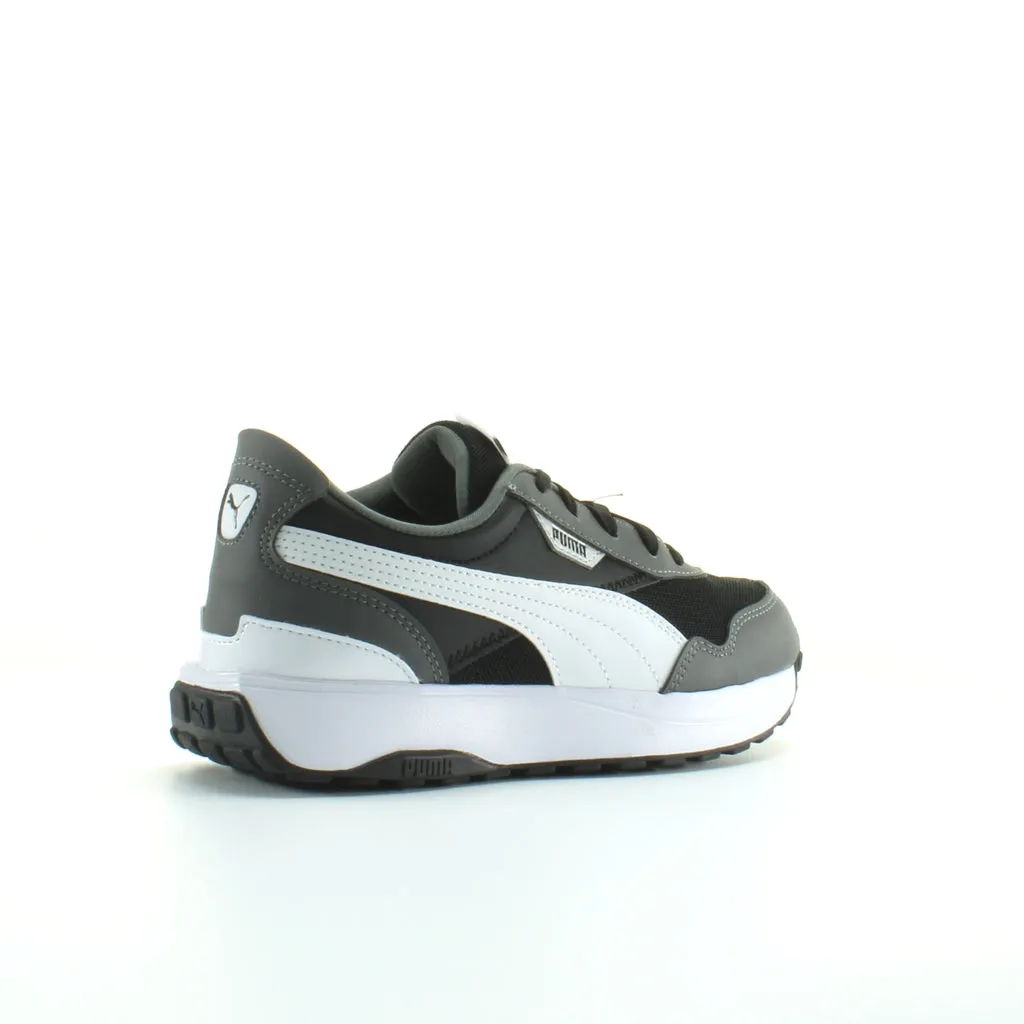 Puma Cruise Rider PS Black Grey Synthetic Kids Lace Up Trainers 380842 01