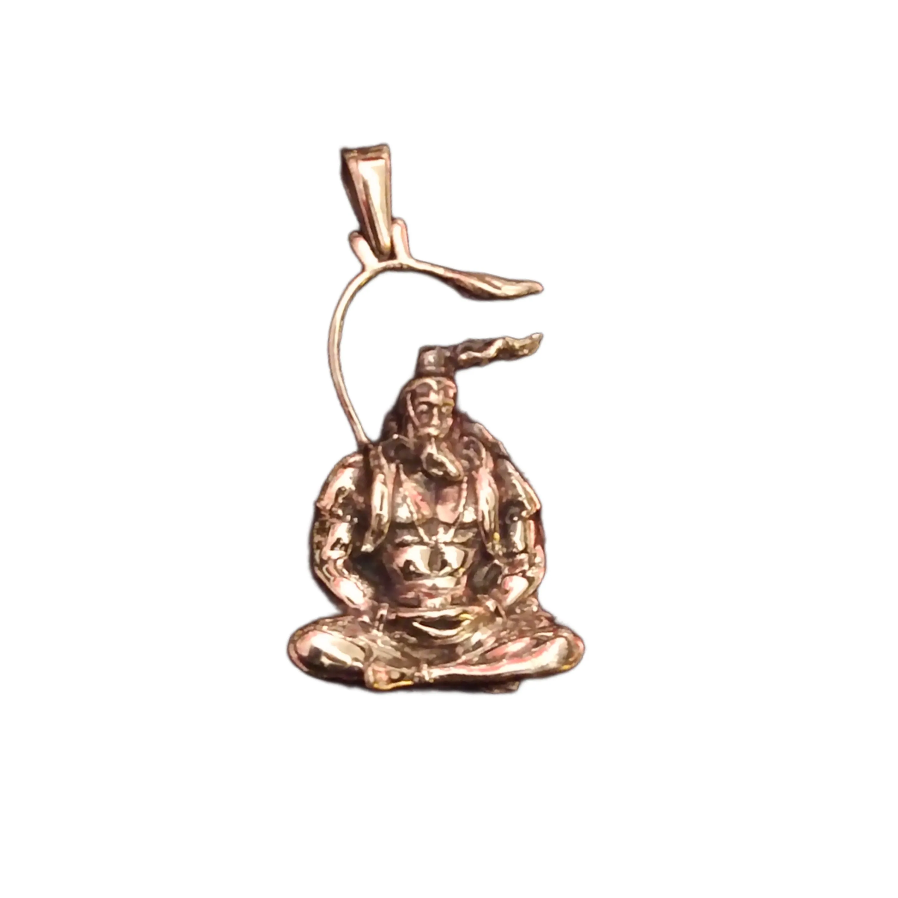 "A Divine Design: Experience Serenity with the 925 Silver Meditating Shri Hanuman Ji Pendant by Asp Silver"