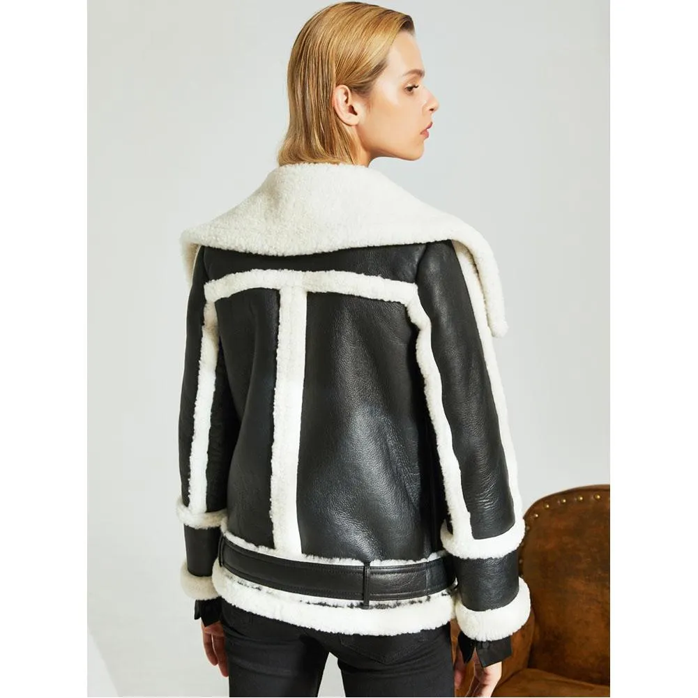 Salma Leather & Sheepskin Jacket