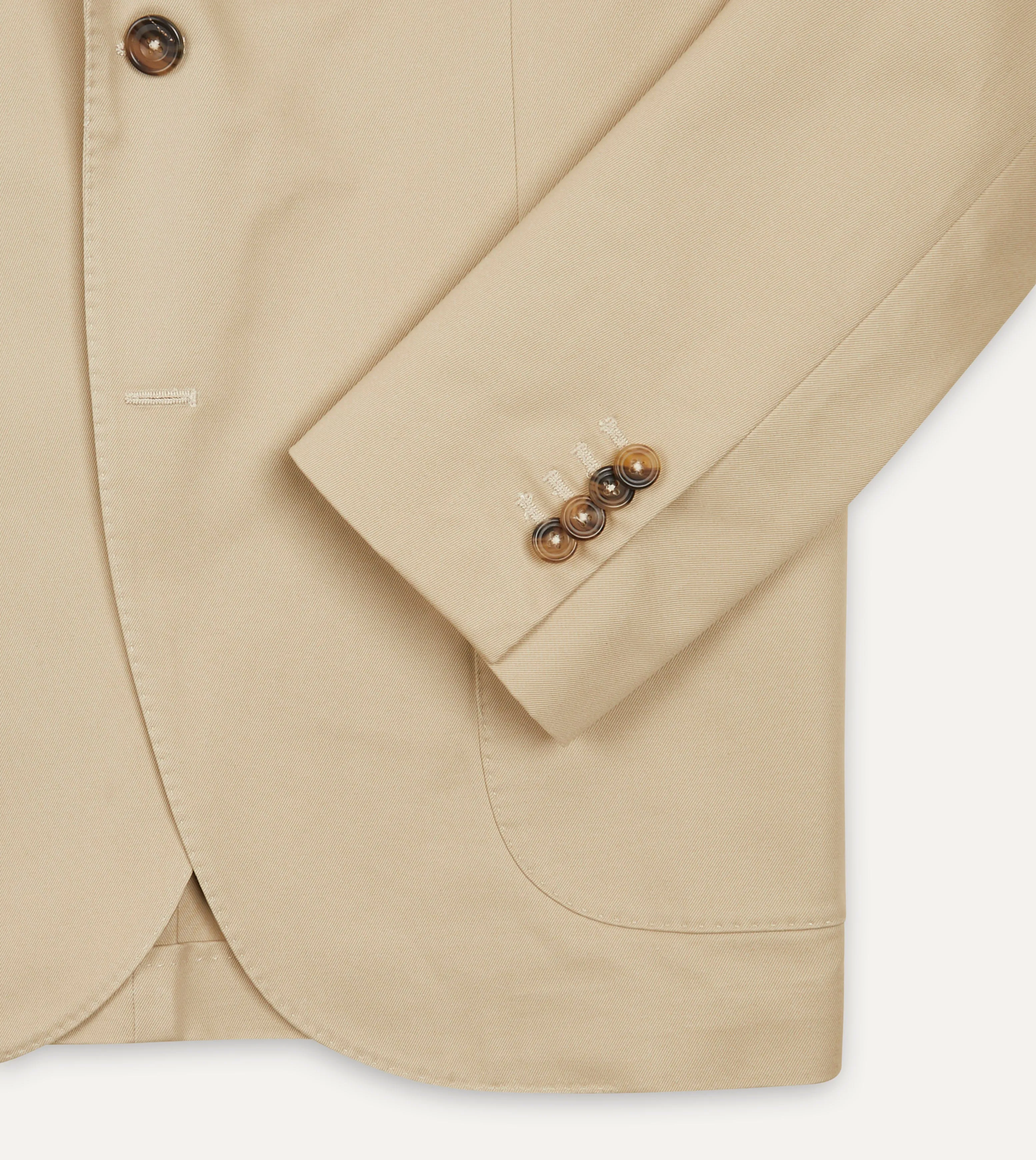 Sand CottonDrill Tailored Jacket