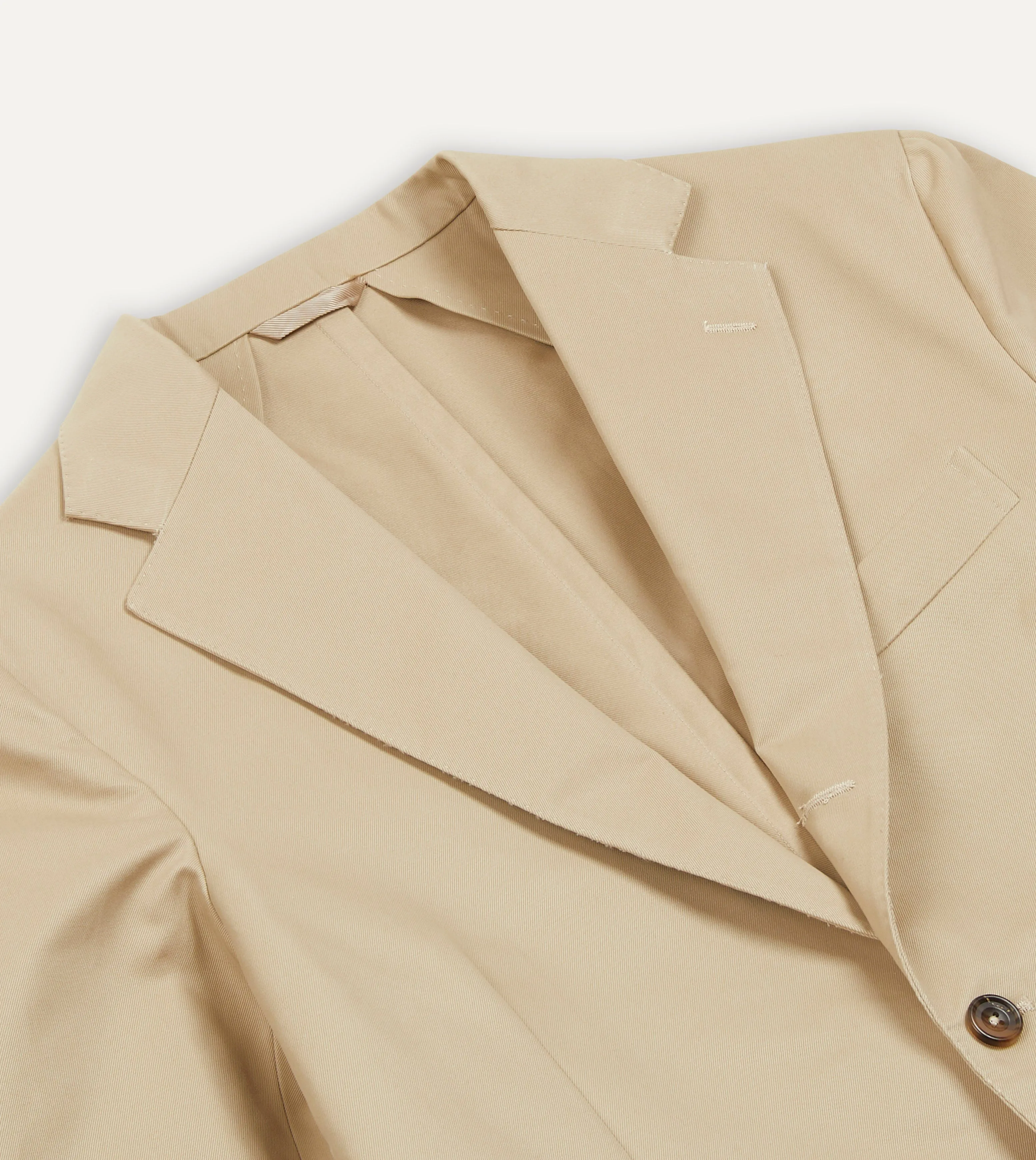 Sand CottonDrill Tailored Jacket