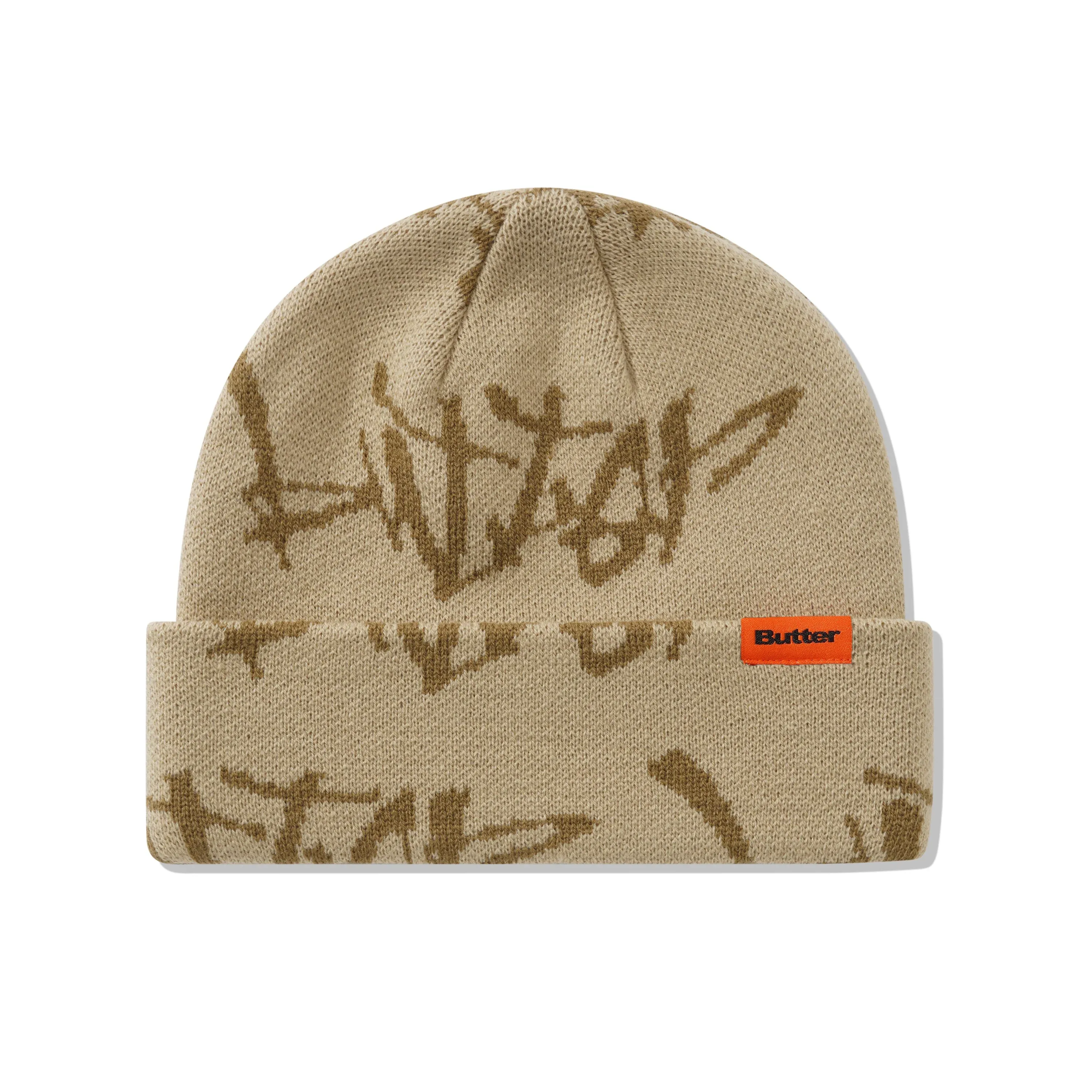 Scratch Cuff Beanie, Tan