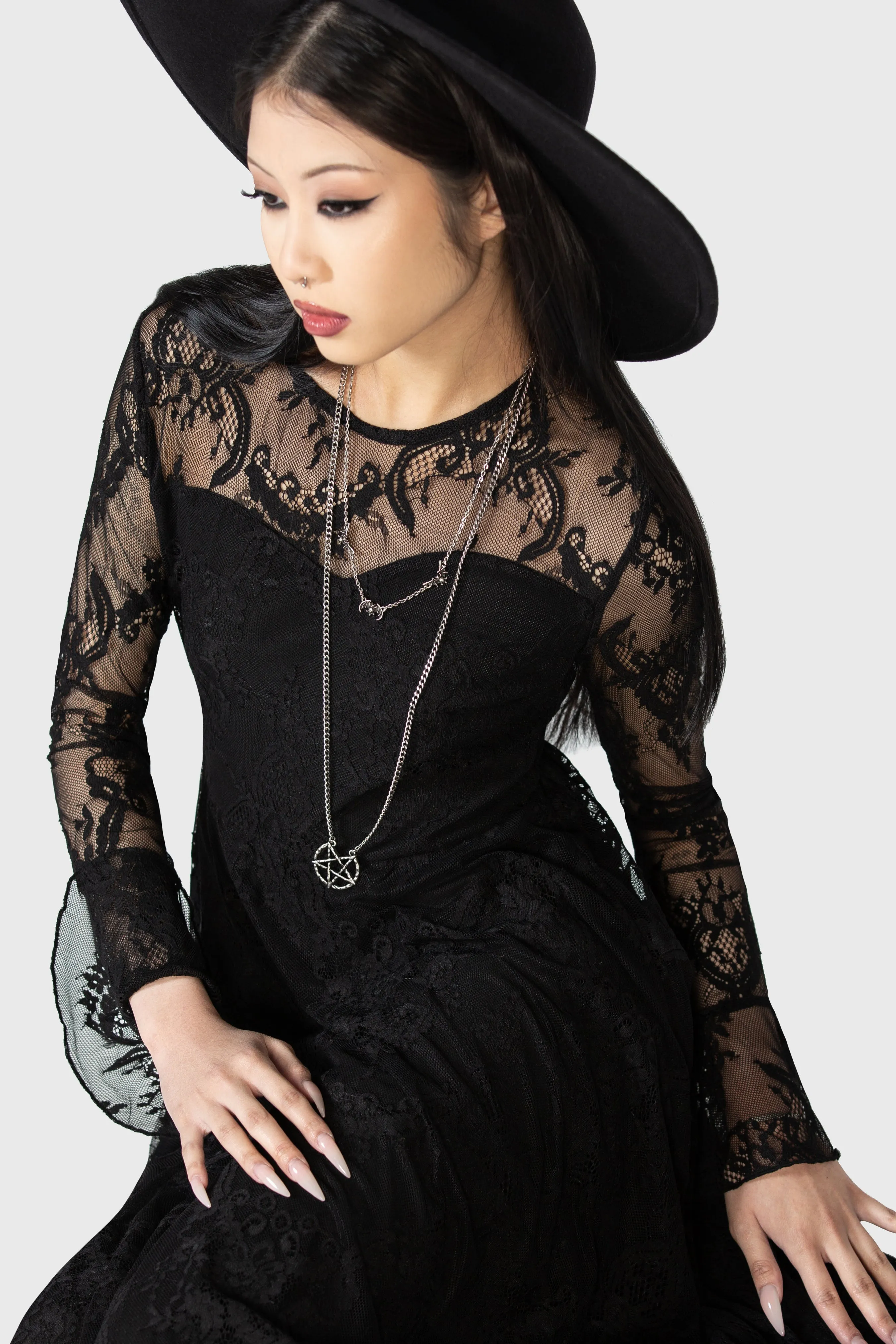 Shadow Figure Maxi Dress