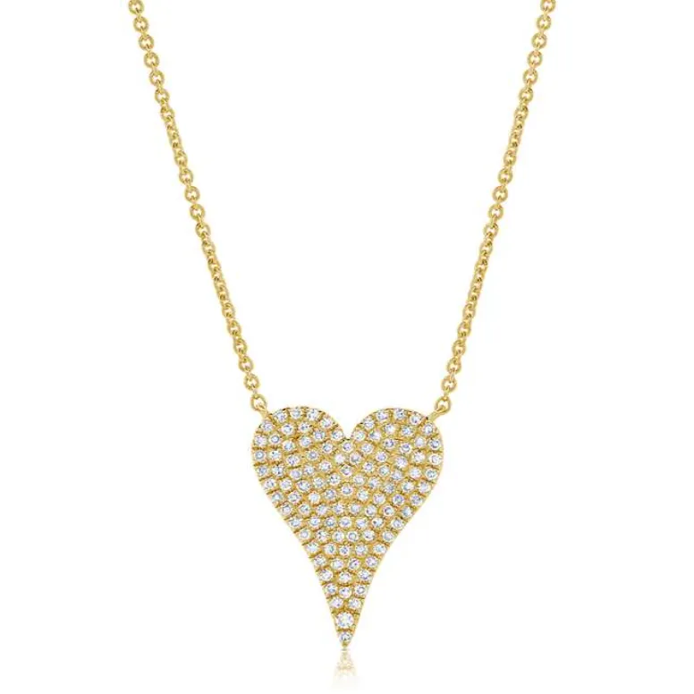 Small Pave Heart Necklace