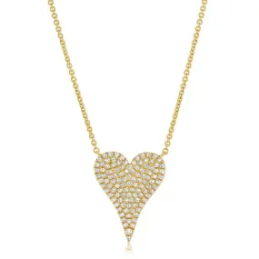 Small Pave Heart Necklace