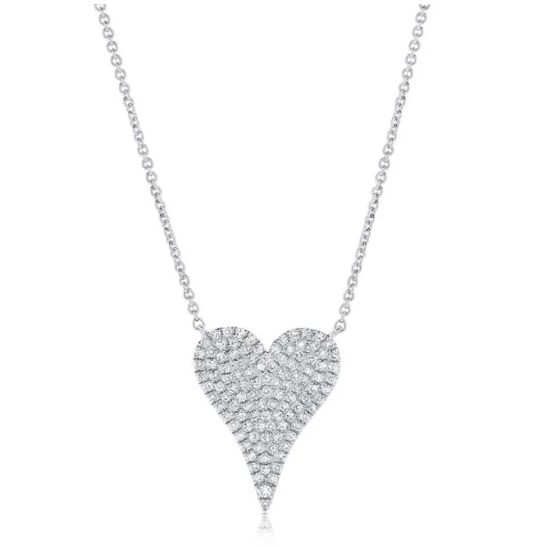 Small Pave Heart Necklace