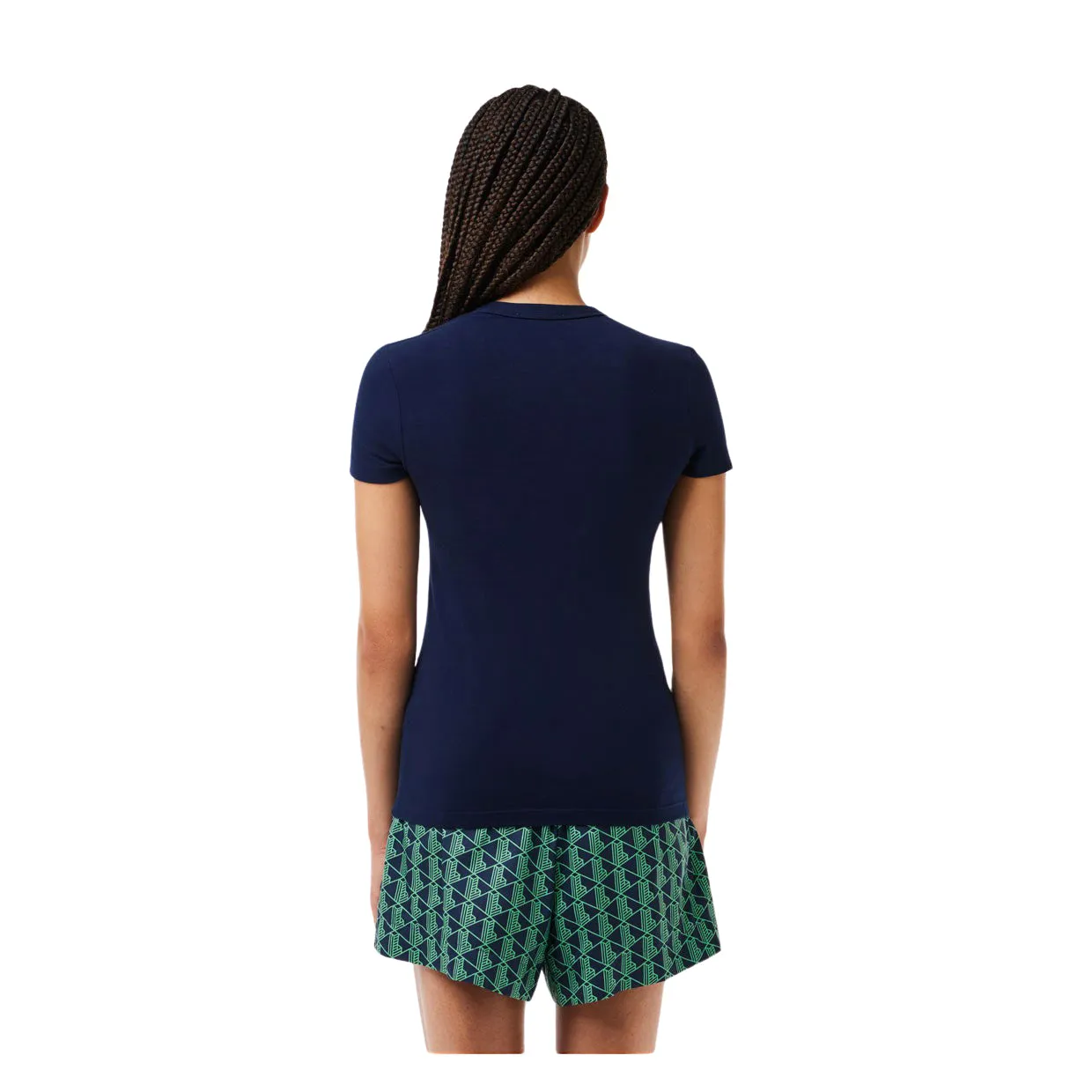 T-shirt Donna Lacoste Slim Fit Blu Navy