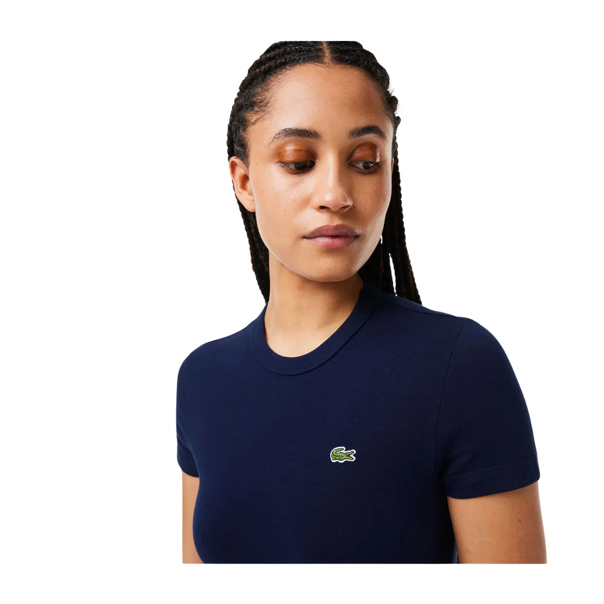 T-shirt Donna Lacoste Slim Fit Blu Navy