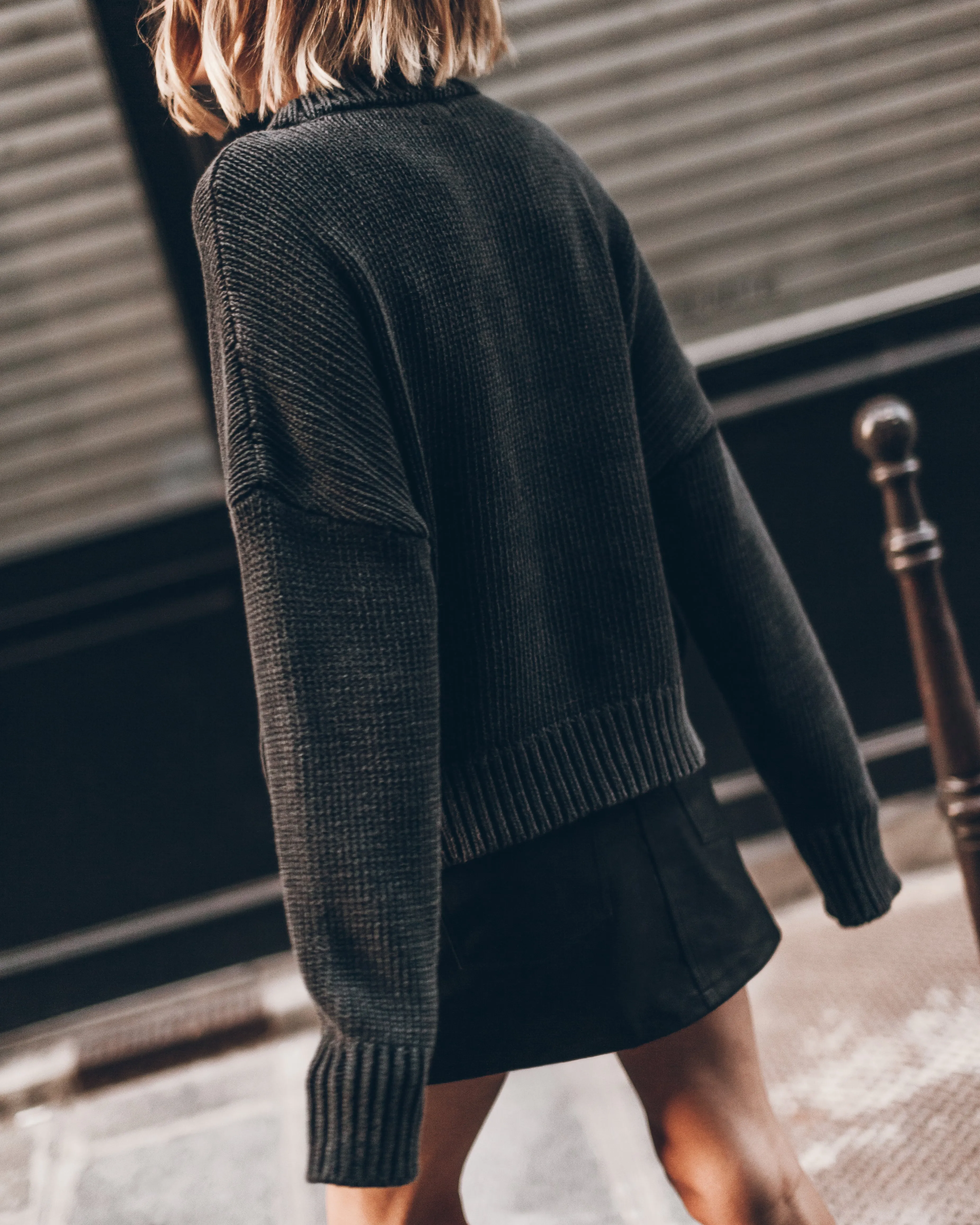 The Dark Faded Knit Sweater