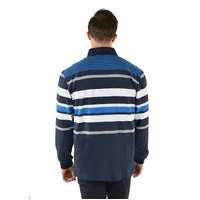 Thomas Cook Mens Walker Stripe Rugby - Navy/Royal