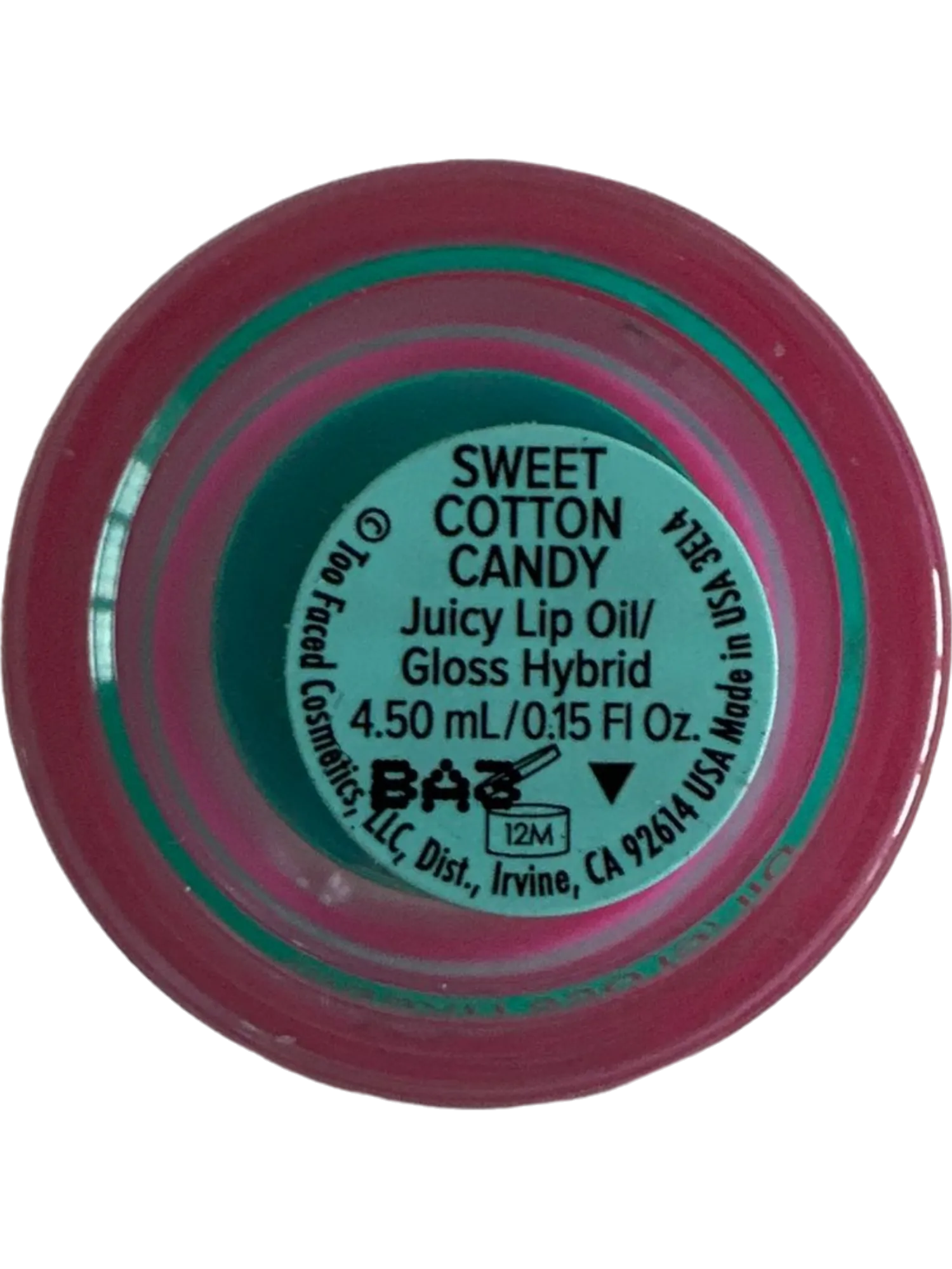 Too Faced Sweet Cotton Candy Kissing Jelly Gloss Juicy Lip Oil/Gloss Hybrid 4.5 ml