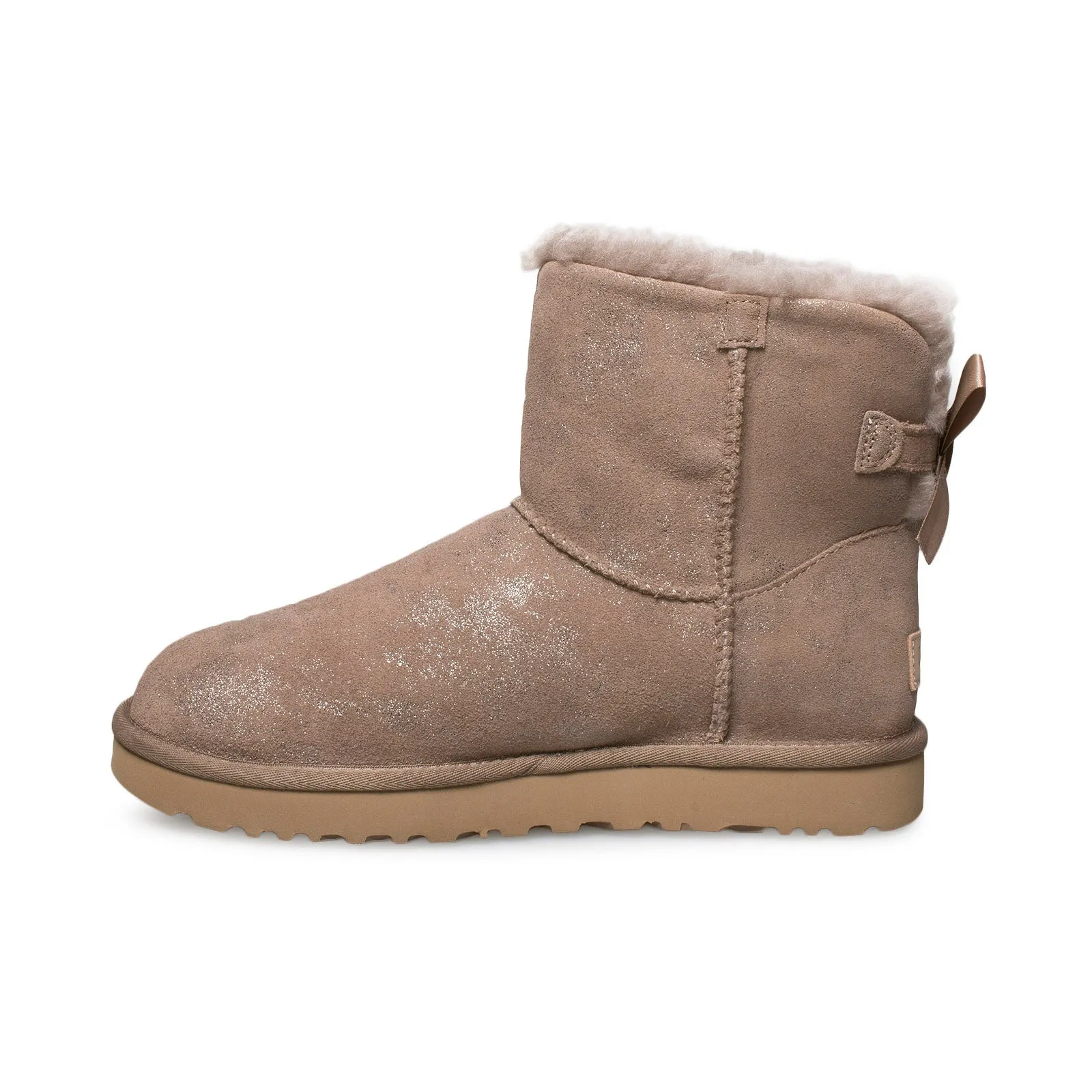 UGG Mini Bailey Bow II Shimmer Caribou Boots - Women's