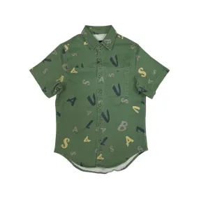 Valabasas “Puzzled” Aqua Camo Woven Shirt