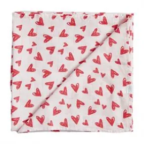 Valentines Muslin Swaddle Blanket