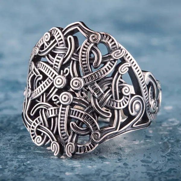 Viking Knotwork Ring - Sterling Silver or Gold