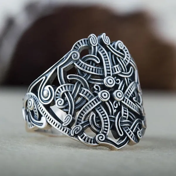 Viking Knotwork Ring - Sterling Silver or Gold