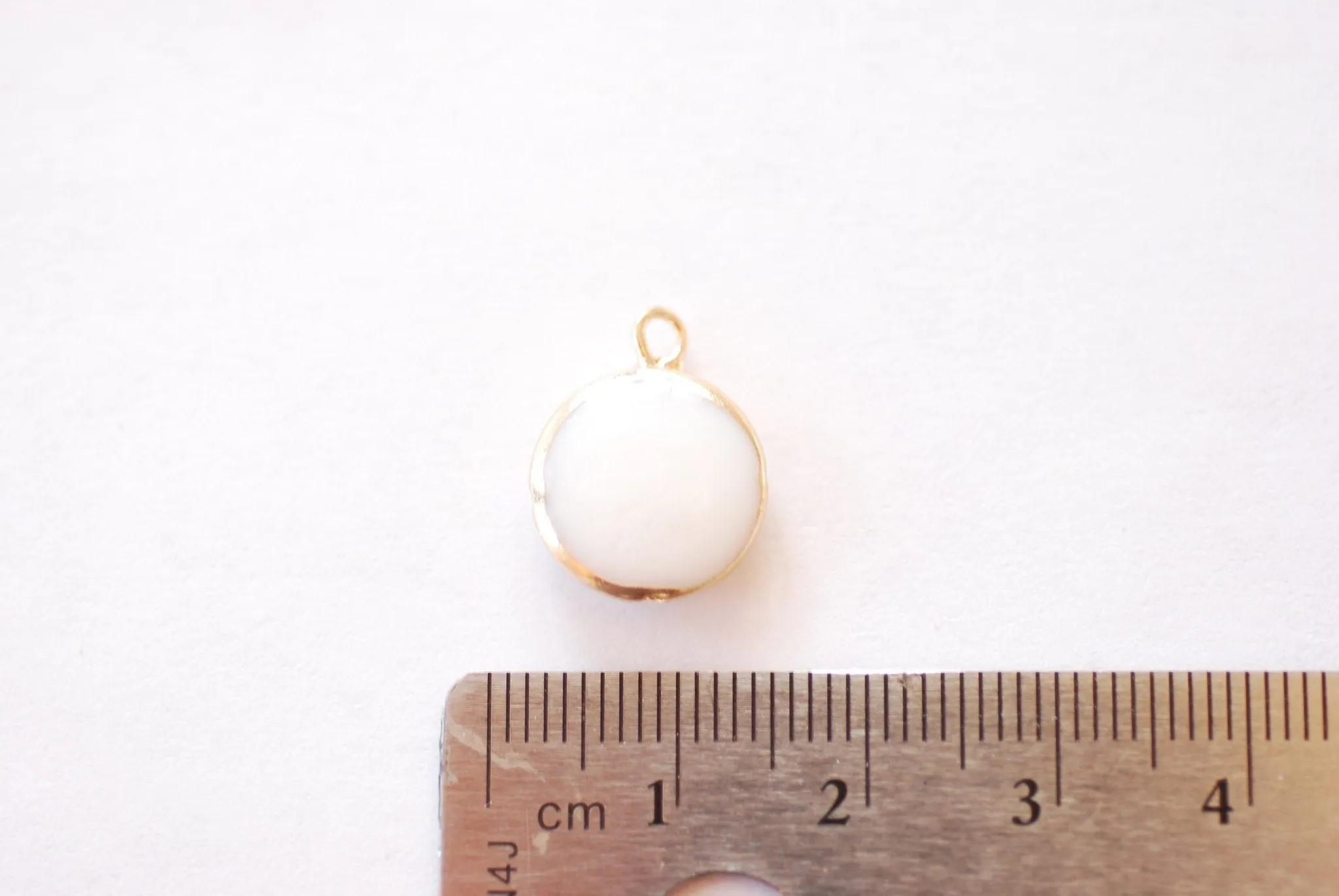 Wholesale Freshwater Pearl Shell Drop Charm | Natural Pearl 16K Gold Electroplated | Teardrop Dangle Pendant HarperCrown Charms B316