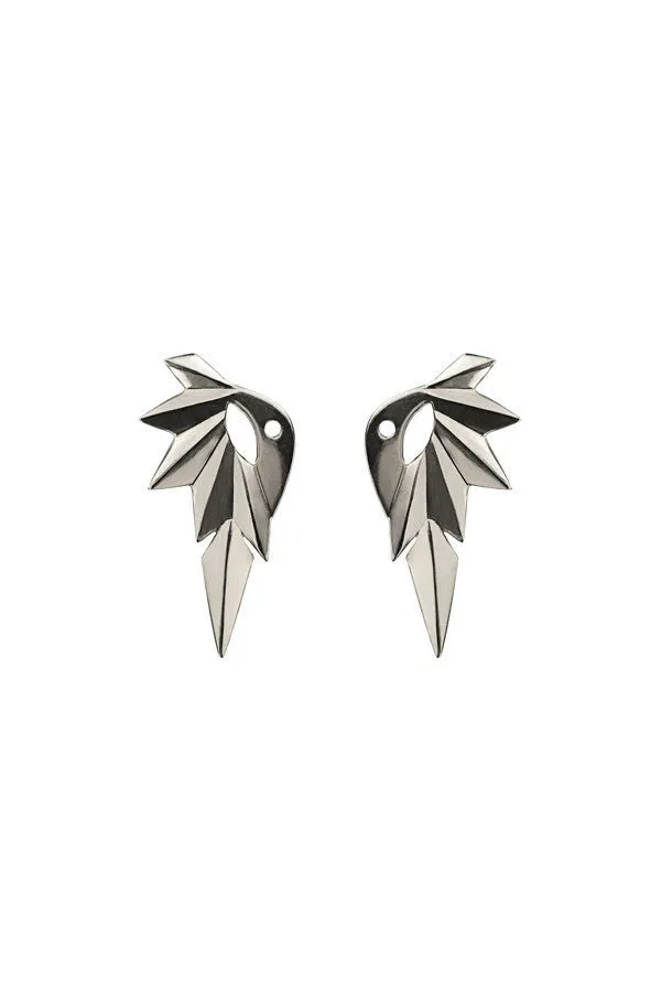 Wing Reverse Earring, Silver